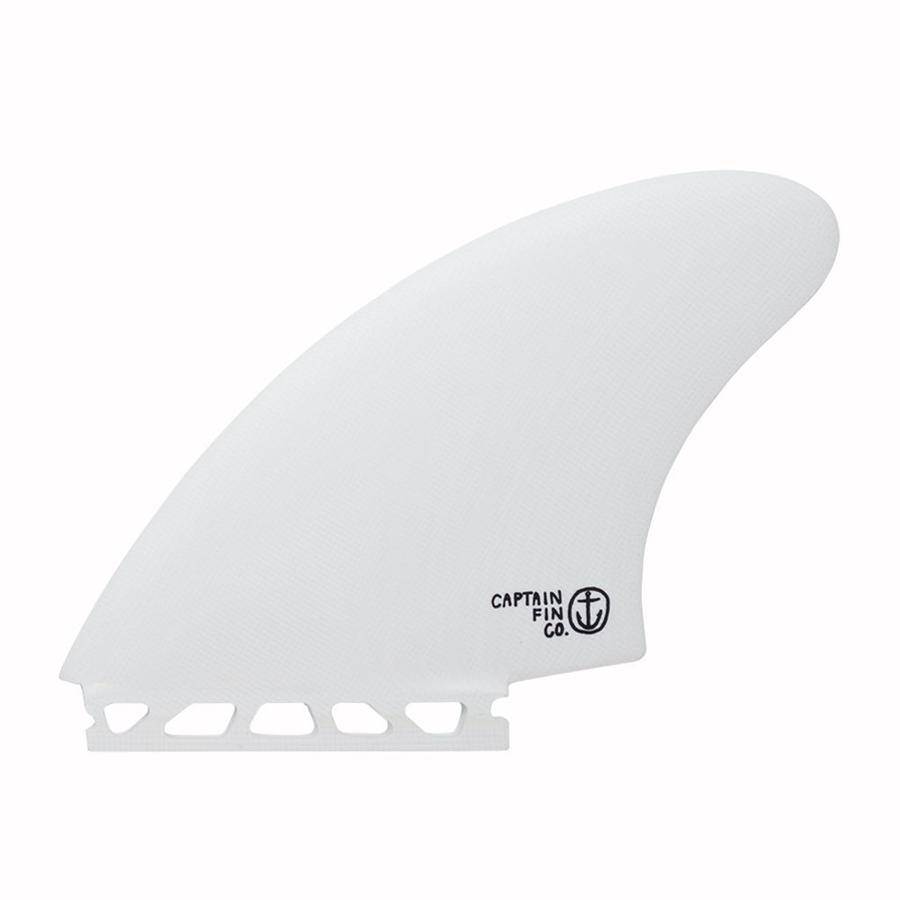Captain Fin Co. CF Keel Fin Single Tab White Surfboard Fins Captain Fin Co.
