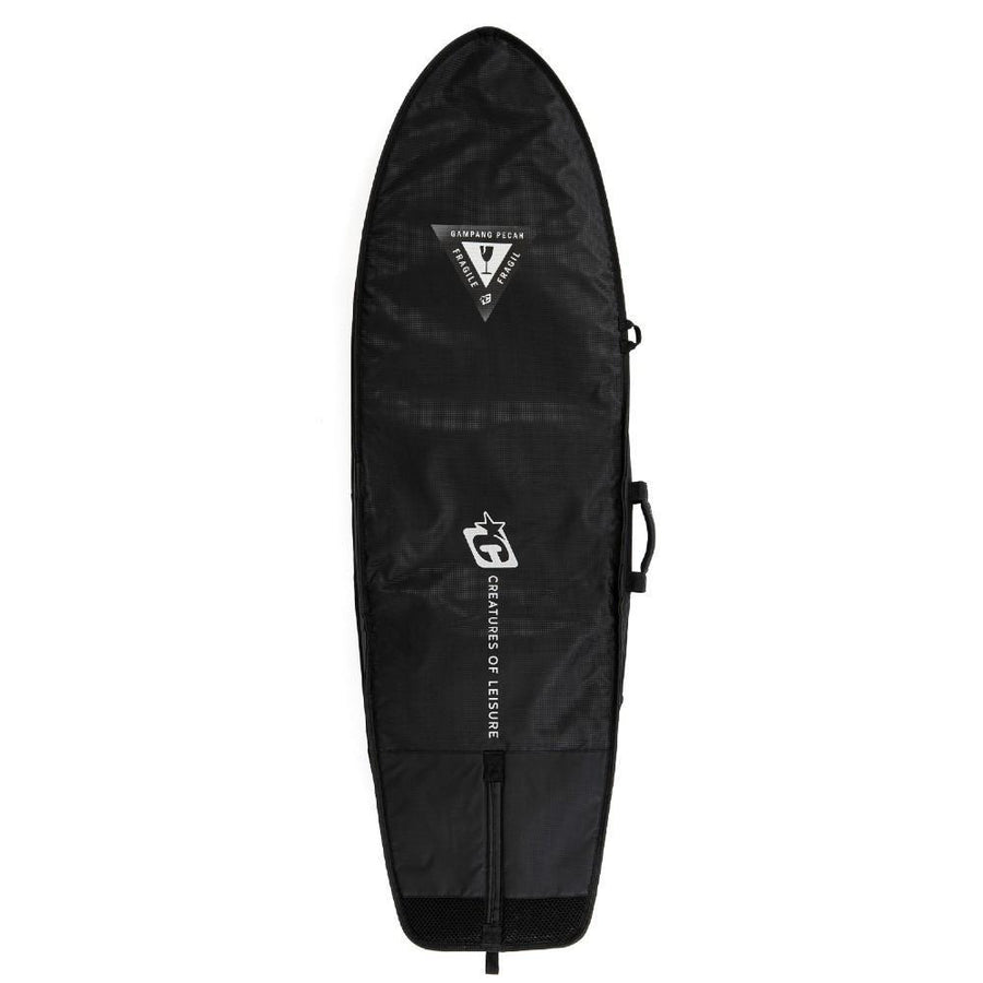 Boardbags - Creatures of Leisure - Creatures Of Leisure Fish Double DT2.0 Boardcover Black Silver - Melbourne Surfboard Shop - Shipping Australia Wide | Victoria, New South Wales, Queensland, Tasmania, Western Australia, South Australia, Northern Territory.