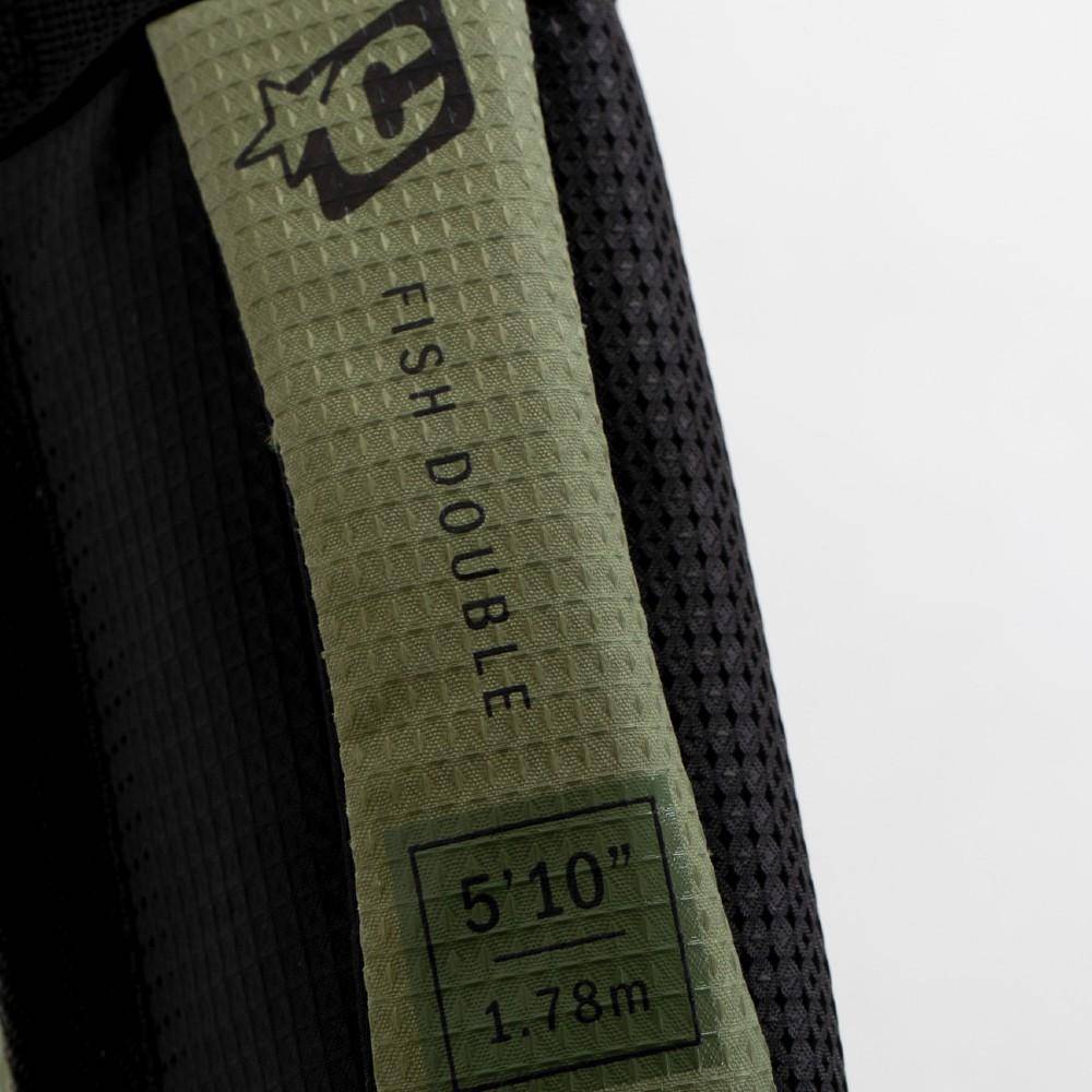 Boardbags - Creatures of Leisure - Creatures Of Leisure Fish Double DT2.0 Boardcover Military Black - Melbourne Surfboard Shop - Shipping Australia Wide | Victoria, New South Wales, Queensland, Tasmania, Western Australia, South Australia, Northern Territory.
