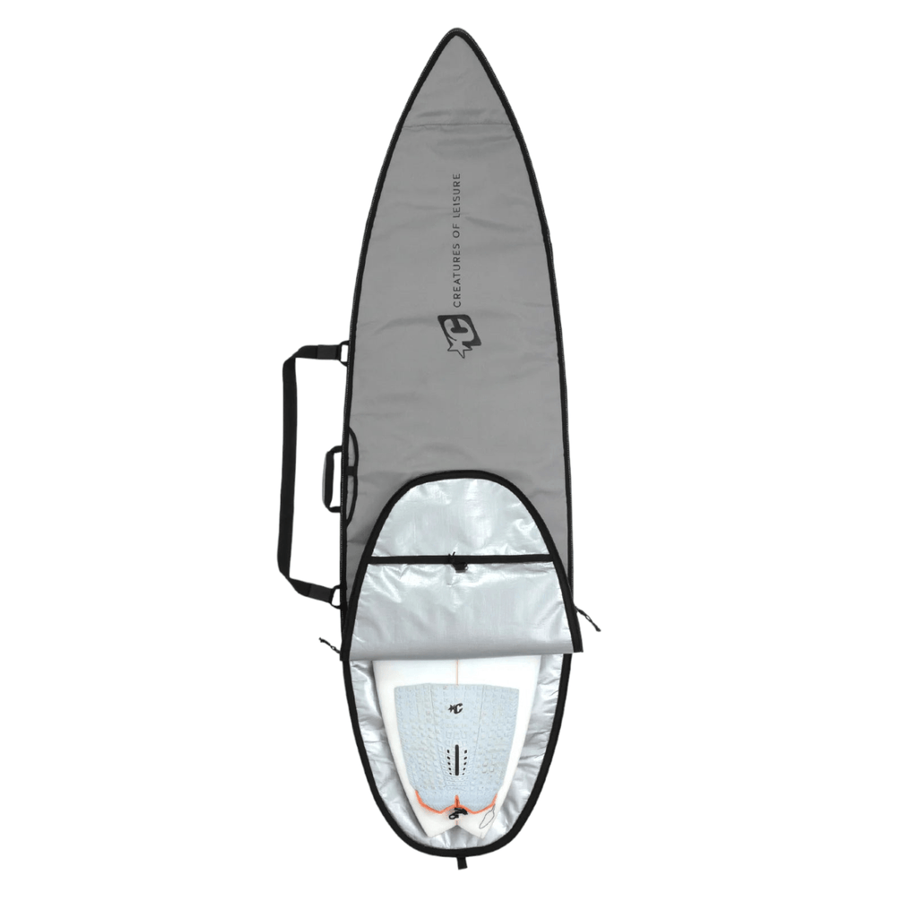 Creatures of Leisure Shortboard Icon Lite Silver Black Boardbags Creatures of Leisure