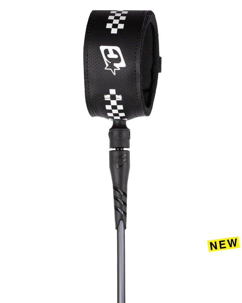 Creatures Of Leisure Superlite Pro 6 Leash Surfboard Legropes Creatures of Leisure Black White Chex