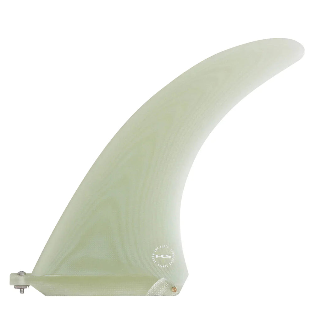 FCS Clique Screw & Plate PG Longboard Fin Surfboard Fins FCS 7" Clear