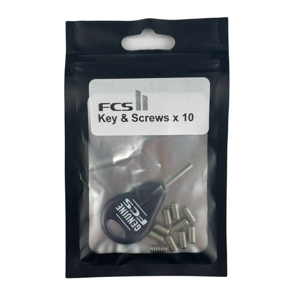 FCS Fin Key & 10 x Grub Screws (Pack) Surfboard Fins FCS