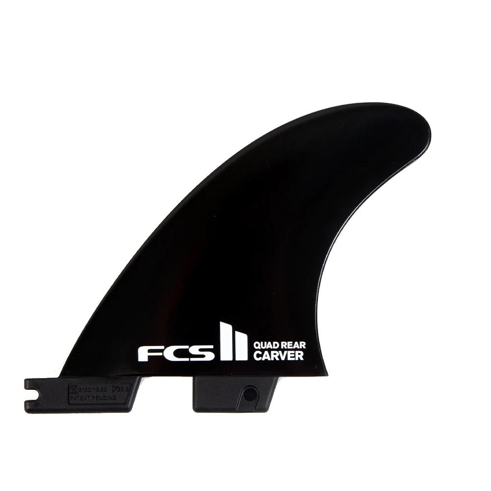 FCS II Carver GF Black Medium Quad Rear Fins Surfboard Fins FCS