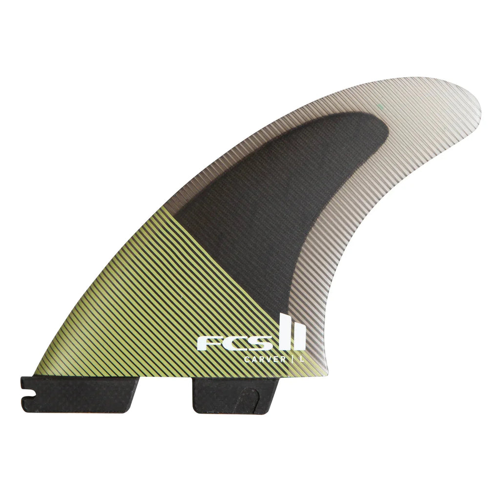 FCS II Carver PC Eucalyptus Tri Fin Set Surfboard Fins FCS M