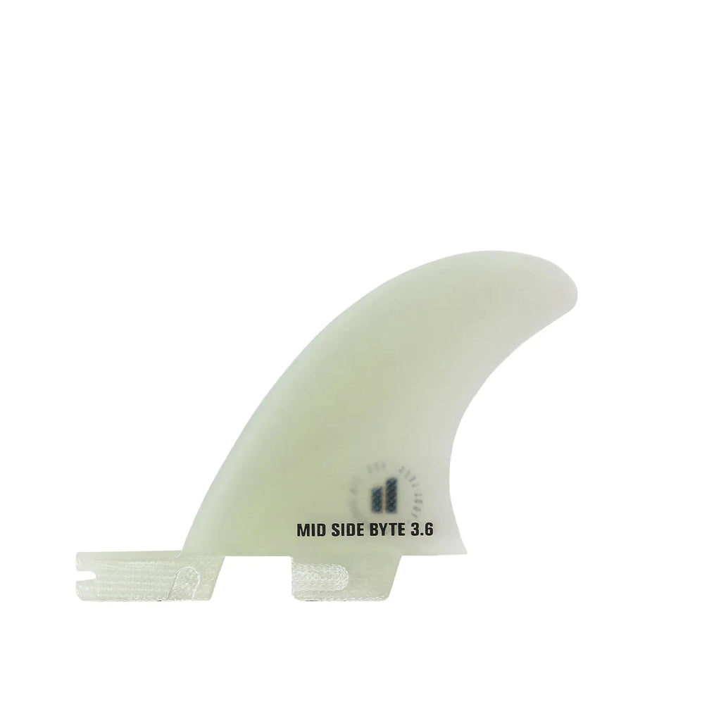 FCS II Mid Side Byte PG 3.6" Clear Fin Set Surfboard Fins FCS