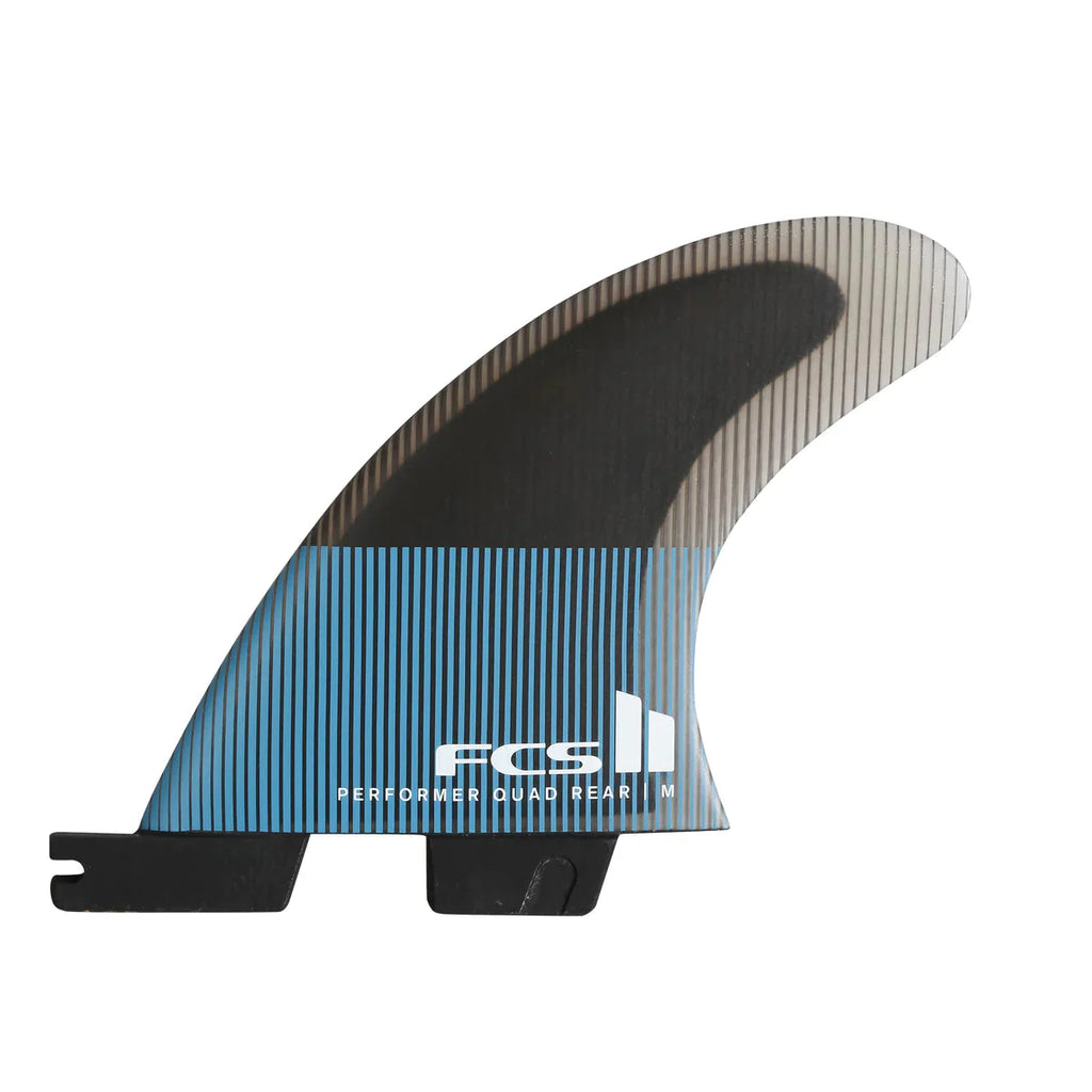 FCS II Performer PC Tranquil Blue Quad Rear Fins Surfboard Fins FCS