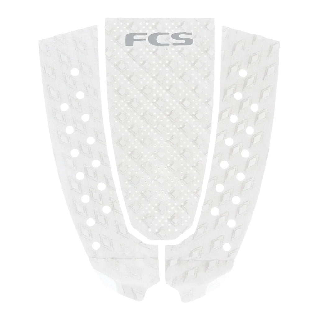 FCS T-3 Pin Eco Traction Tail Pad Tailpads FCS White/Cool Grey