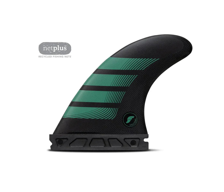 Futures F6 Alpha Series Medium 5-Fin Set Carbon/Teal Surfboard Fins Futures
