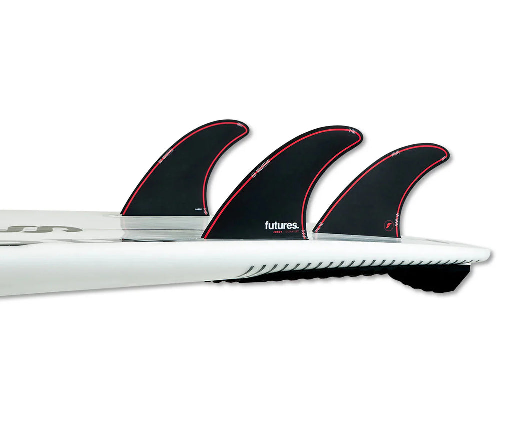 Futures Jordy 3.1 Large HC Thruster - Black/Red Surfboard Fins Futures