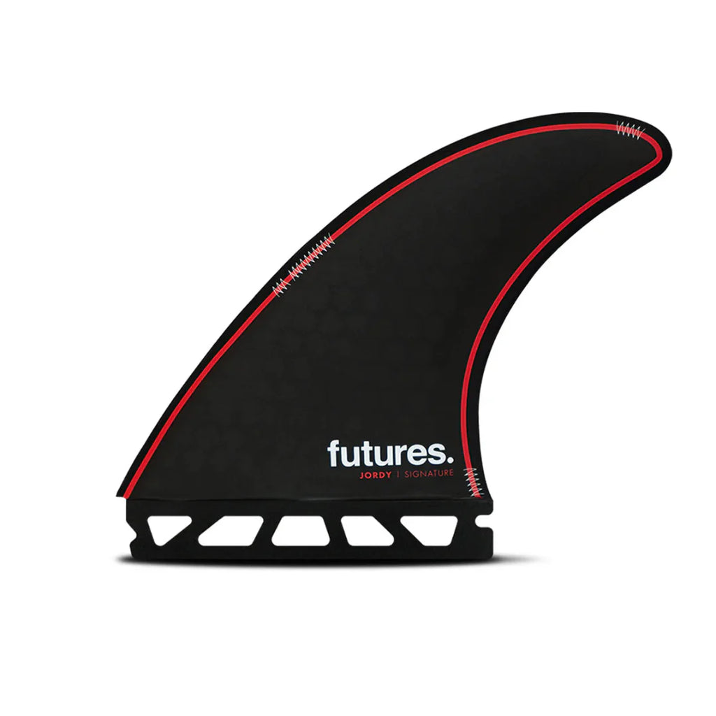 Futures Jordy 3.1 Large HC Thruster - Black/Red Surfboard Fins Futures