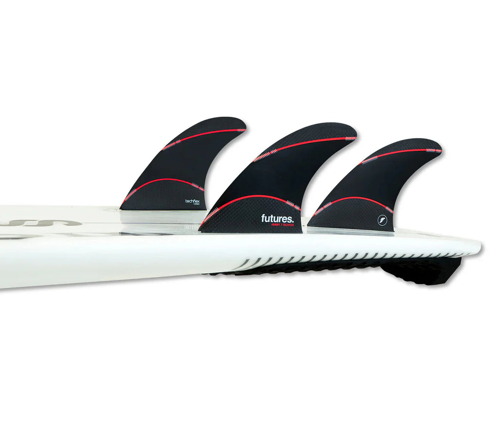 Futures Jordy 3.1 Large Techflex Thruster - Black Surfboard Fins Futures