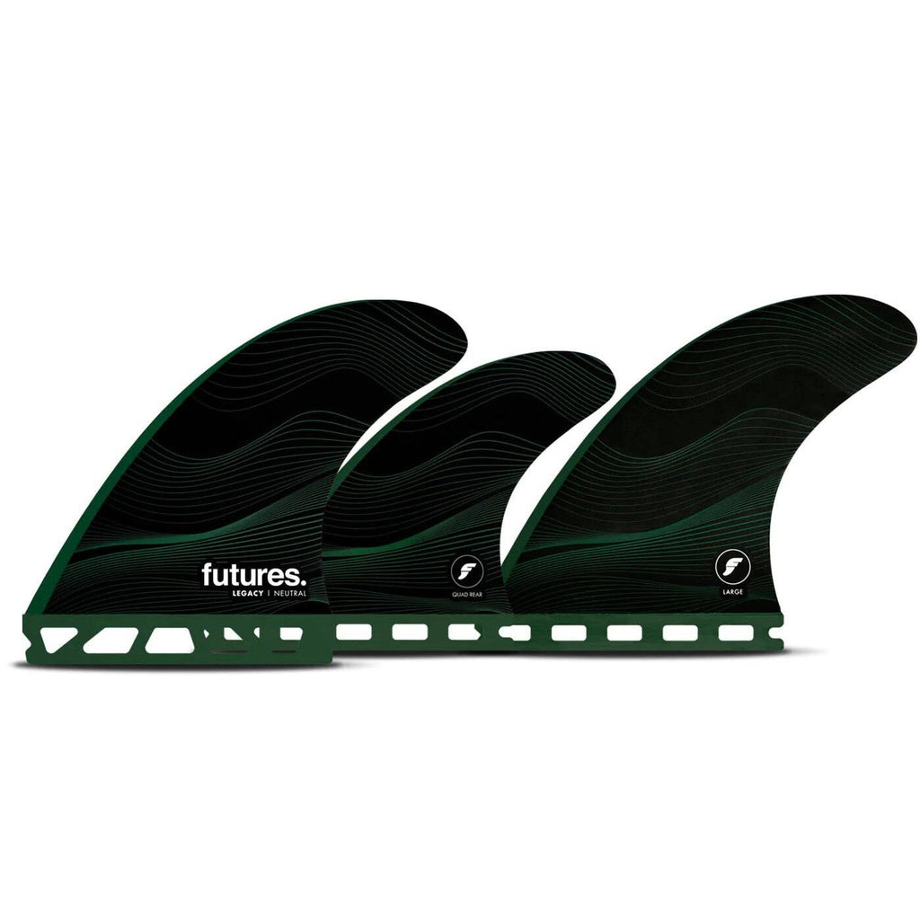 Futures Legacy Series F8 HC Large 5-Fin Set - Green Surfboard Fins Futures