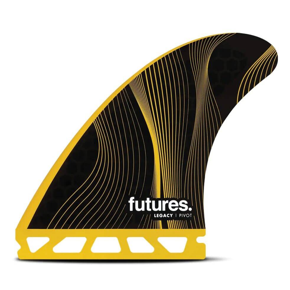 Futures P8 Legacy Series Pivot HC Large Thruster Set - Yellow Surfboard Fins Futures