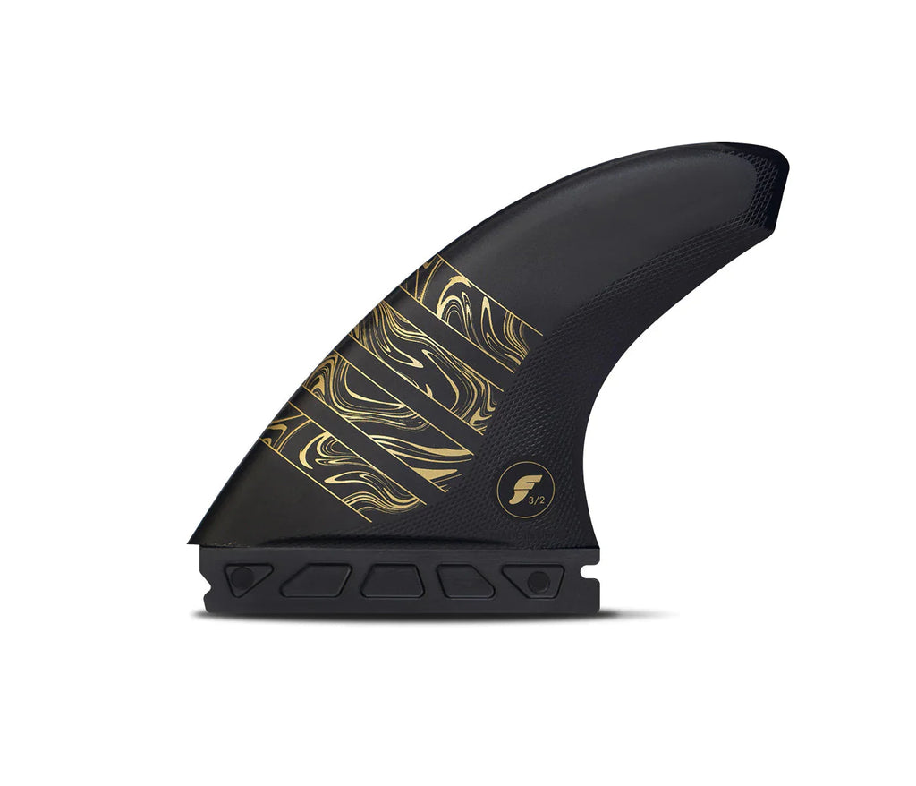 Futures Vector 3/2 Medium Alpha Thruster - Carbon/Gold Surfboard Fins Futures