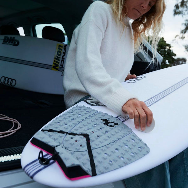 Creatures of Leisure tailpads on the tail of the board