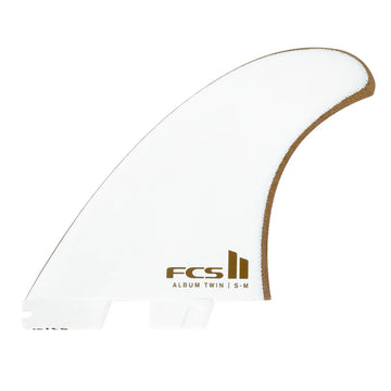 FCS II Album Twin + 1 Fin Set - White/Gold