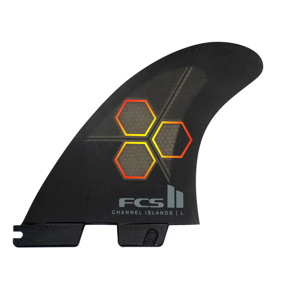 FCS - FCS II CI PC Large ブラック/フレイム トライフィン FCS II CI PC Tri Fins Black/Flame– The Surfboard Studio