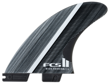FCS II MF Glass Fibre Fusion Smoke/White Large Tri Fin Set