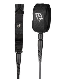 Creatures Reliance 2.0 8ft surfboard leash in Black Silver