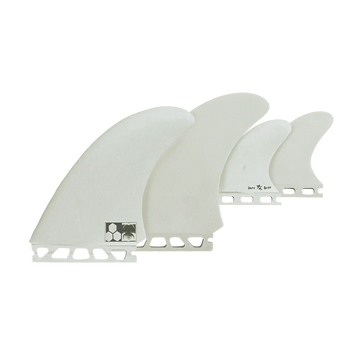 Captain Fin Co. Former Twad White Quad Fin Set Single Tab