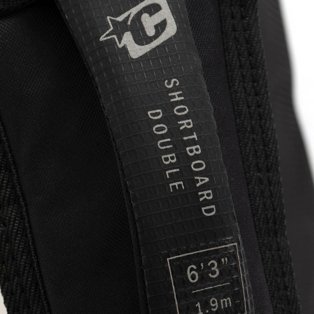 Boardbags - Creatures of Leisure - Creatures Of Leisure Shortboard Double DT2.0 Boardcover Black Silver - Melbourne Surfboard Shop - Shipping Australia Wide | Victoria, New South Wales, Queensland, Tasmania, Western Australia, South Australia, Northern Territory.