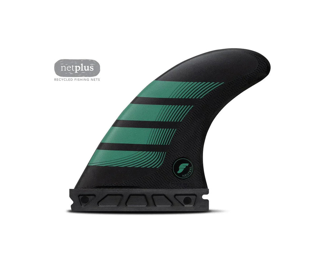 Futures F6 Alpha Series Medium 5-Fin Set Carbon/Teal Surfboard Fins Futures 