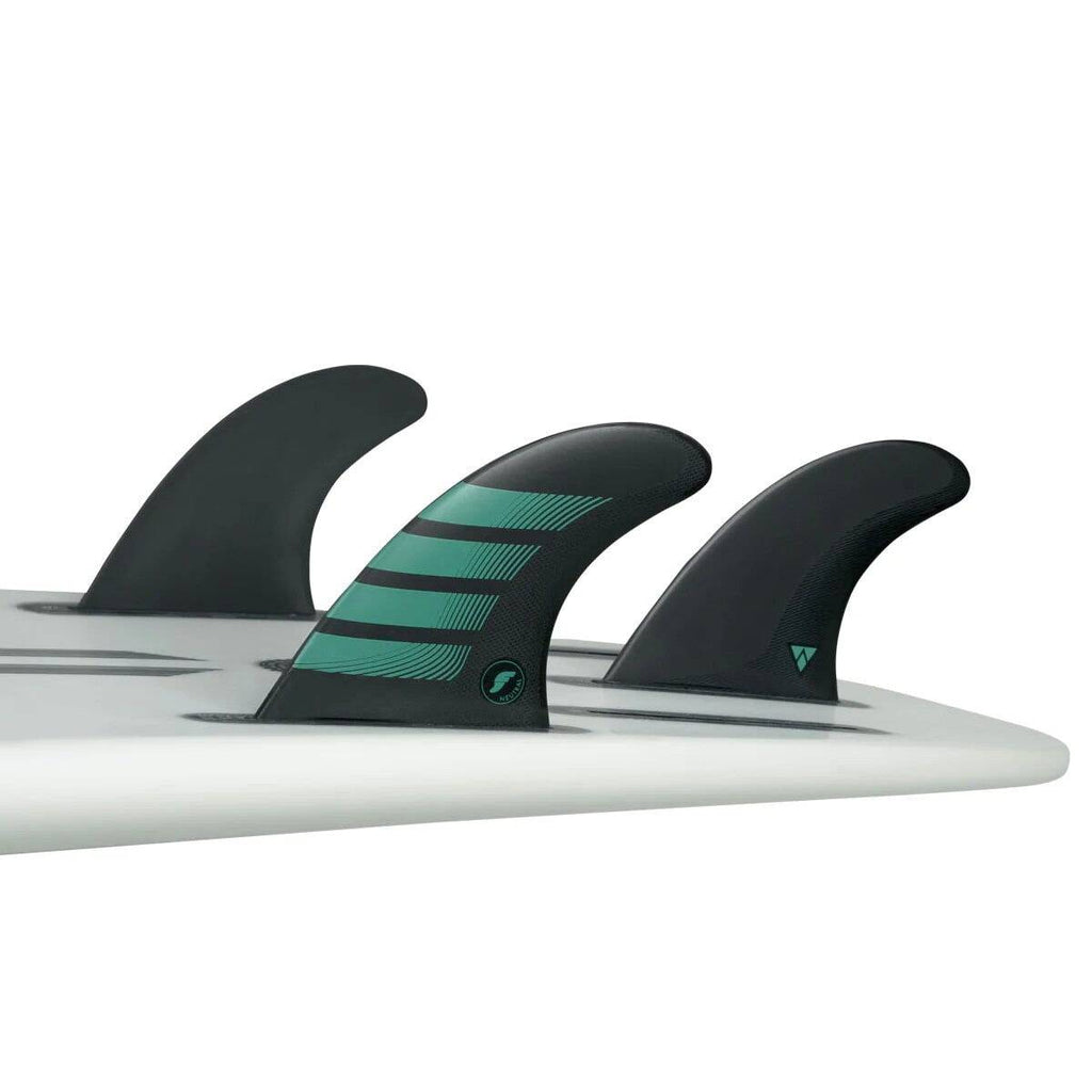 Futures F6 Alpha Series Medium Teal Surfboard Fins Futures 