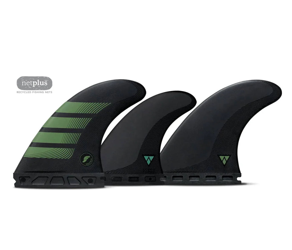 Futures F8 Alpha Series Large 5-Fin Set Carbon/Olive Surfboard Fins Futures 