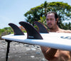 Futures Jordy 3.1 Large HC Thruster - Black/Red Surfboard Fins Futures 