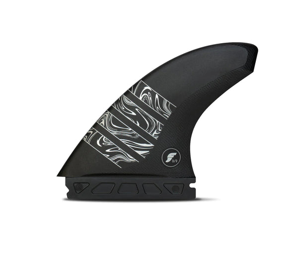 Futures Vector 3/2 Large Alpha Thruster - Carbon/Silver Surfboard Fins Futures 