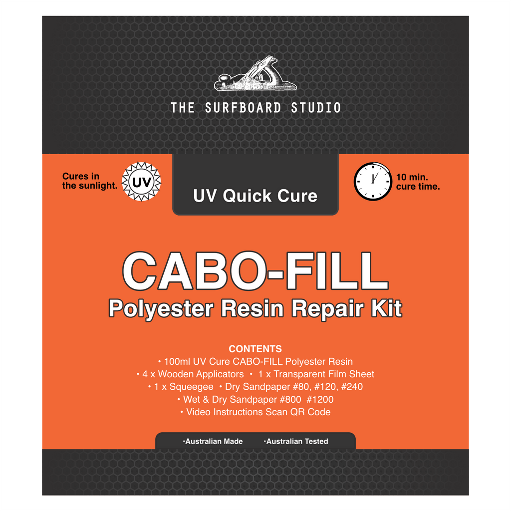 The Surfboard Studio - UV Quick Cure CABO-FILL Polyester Resin Repair Kit Ding Repairs The Surfboard Studio 