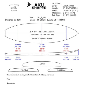 AkuShaper HP Shortboard Style 2