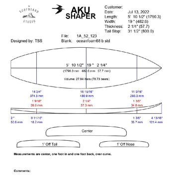 AkuShaper HP Shortboard Style 11