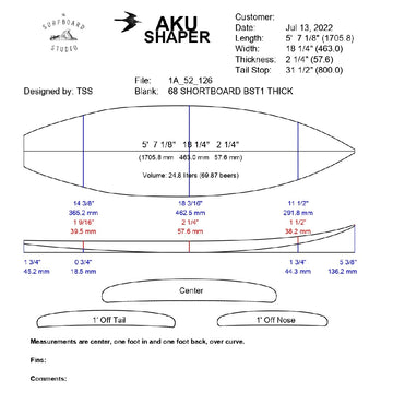 AkuShaper HP Shortboard Style 13