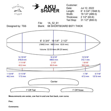 AkuShaper HP Shortboard Style 7