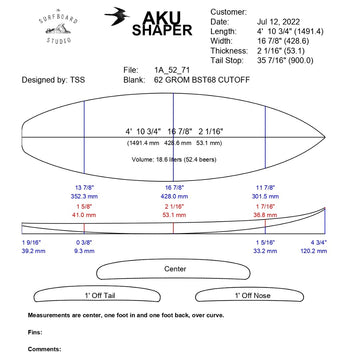 AkuShaper HP Shortboard Style 8