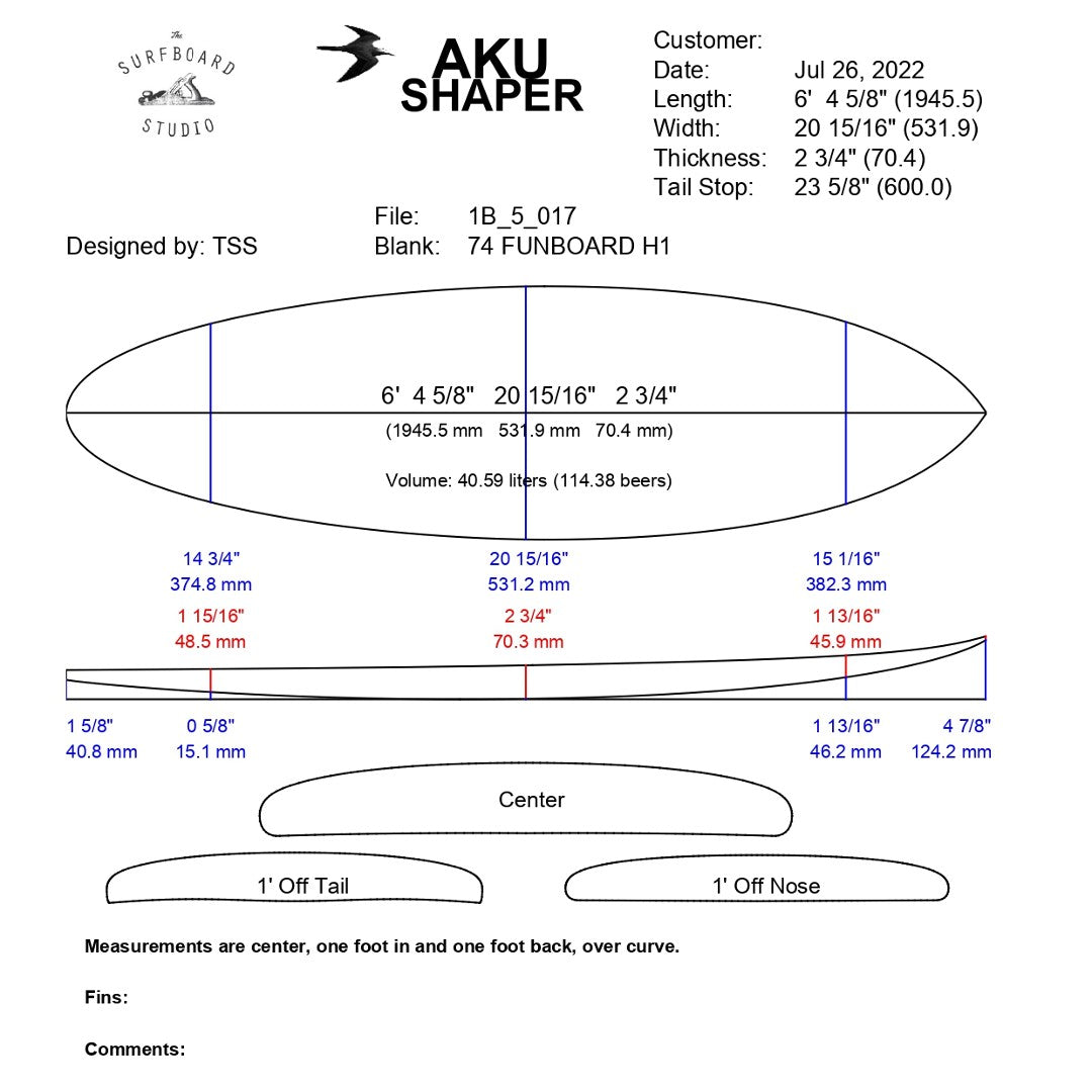 AkuShaper Everyday Shortboard Style 2 The Surfboard Studio