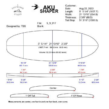 AkuShaper Minimal/Funboard Style 1