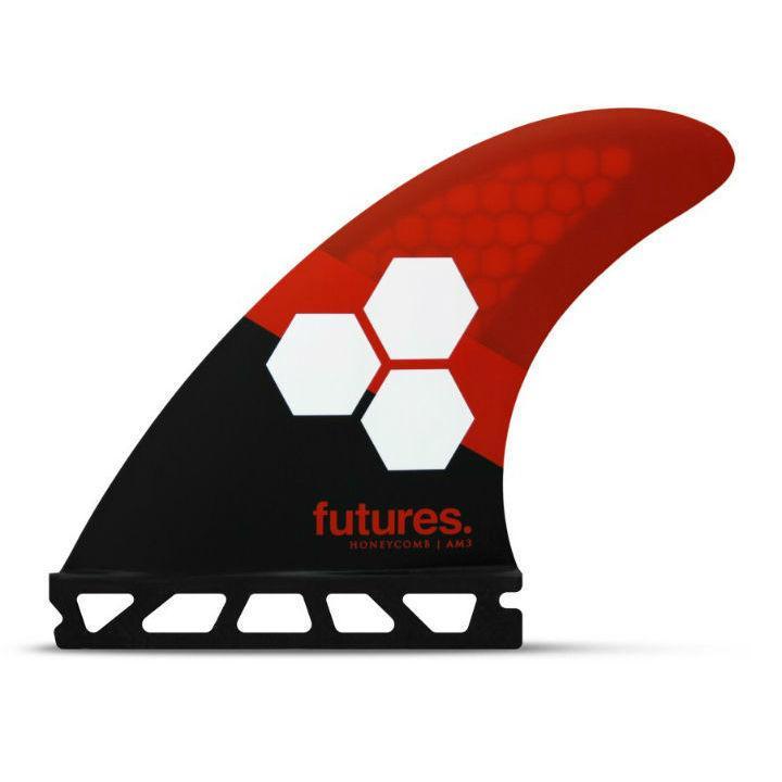 Futures AM3 Honeycomb Thruster Set Red/Black Surfboard Fins Futures 