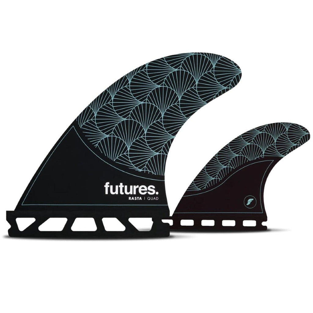 Futures Rasta HC Quad Set Teal Surfboard Fins Futures 