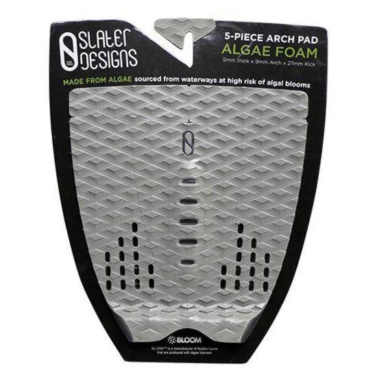 Slater Designs 5 Piece Arch Traction Pad Surfboard Tailpads Slater Designs Grey/Black 